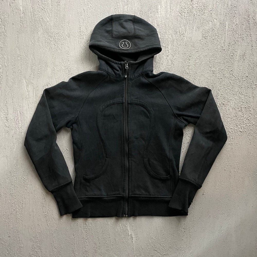 Lululemon Scuba Full Zip Hoodie Womens Medium Black - Picture 1 of 9